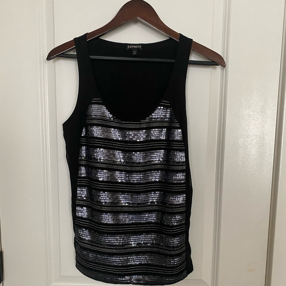 Express sequin top